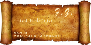 Fried Glória névjegykártya